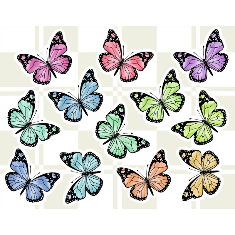 Pillangós nagy falmatrica szett | 12 db-os szett | 45 cm x 35 cm