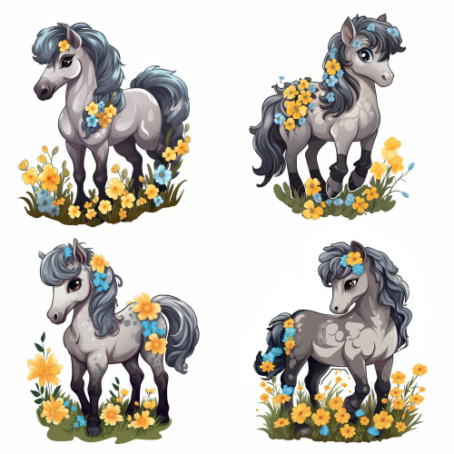 Szürke Lovas gyerek falmatrica | 8 + 24 db-os szett | 80 cm x 80 cm Szürke Lovas gyerek falmatrica | 8 + 24 db-os szett | 80 cm x 80 cm