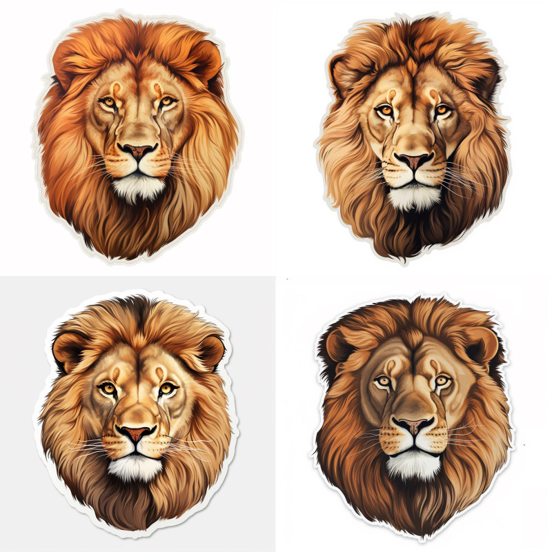 Oroszlán fejes falmatrica | 8 + 24 db-os szett | 80 cm x 80 cm Oroszlán fejes falmatrica | 8 + 24 db-os szett | 80 cm x 80 cm