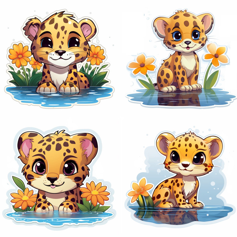 Párducos falmatrica | 8 + 24 db-os szett | 80 cm x 80 cm