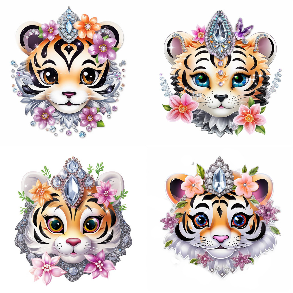 Tigris gyerekek falmatrica | 8 + 24 db-os szett | 80 cm x 80 cm