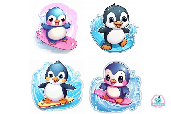 Pingvin vizen falmatrica | 8 + 24 db-os szett | 80 cm x 80 cm