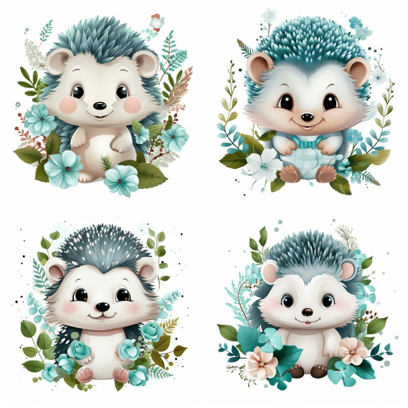 menta sündisznós falmatrica | 8 + 24 db-os szett | 80 cm x 80 cm