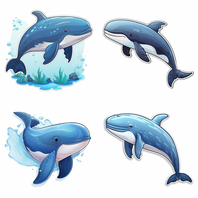 Bálna gyerek faldekoráció | 8 + 40 db-os szett | 80 cm x 80 cm