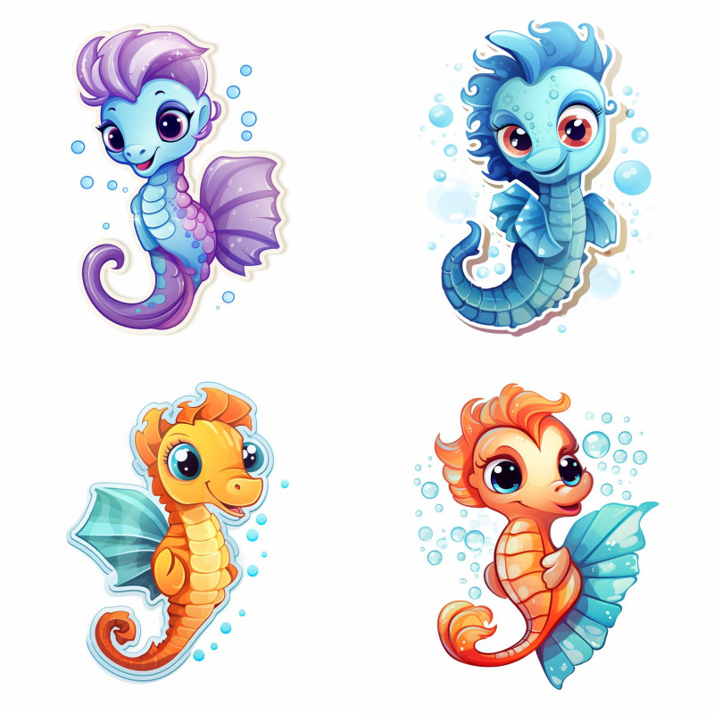 Csikóhalas színes gyerek faldekoráció | 8 + 40 db-os szett | 80 cm x 80 cm Csikóhalas színes gyerek faldekoráció | 8 + 40 db-os szett | 80 cm x 80 cm