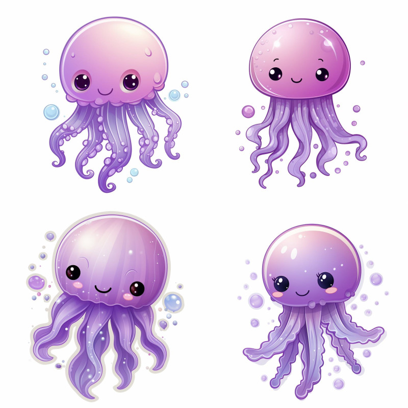 Medúzás gyerekszoba falmatrica, lila | 8 + 40 db-os szett | 80 cm x 80 cm Medúzás gyerekszoba falmatrica, lila | 8 + 40 db-os szett | 80 cm x 80 cm