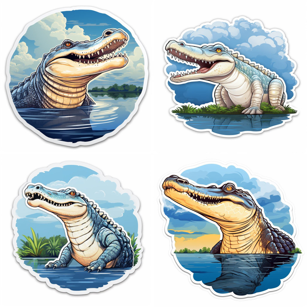 Krokodik faldekoráció | 8 + 40 db-os szett | 80 cm x 80 cm Krokodik faldekoráció | 8 + 40 db-os szett | 80 cm x 80 cm