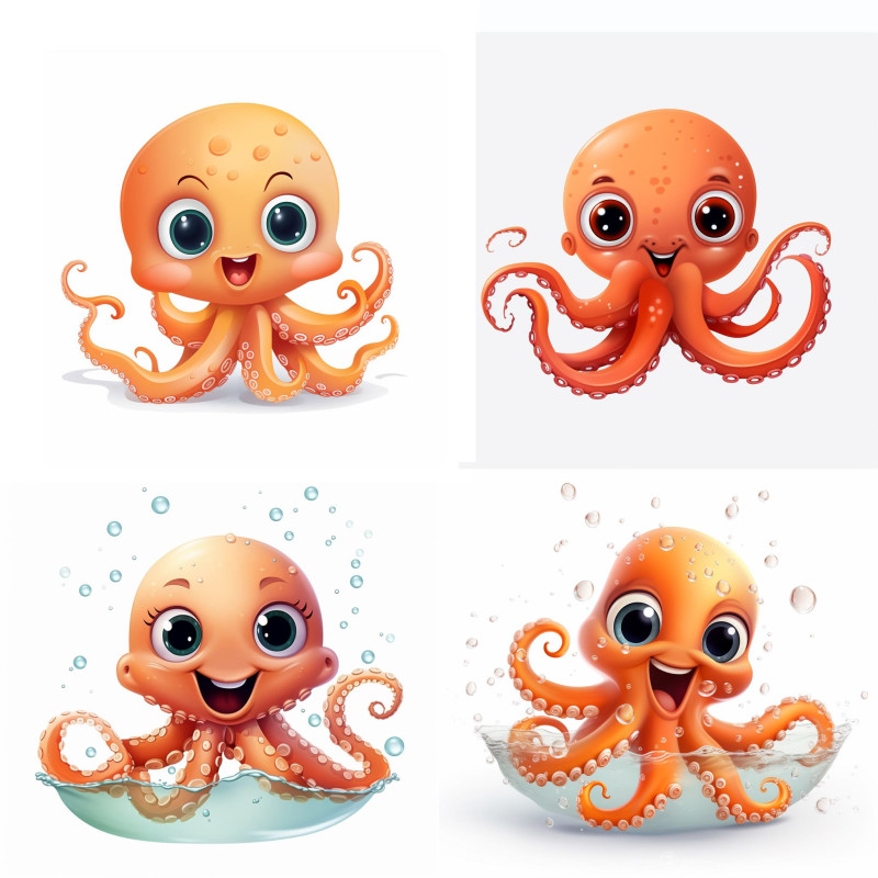 Polipos gyerek faldekoráció | 8 + 40 db-os szett | 80 cm x 80 cm Polipos gyerek faldekoráció | 8 + 40 db-os szett | 80 cm x 80 cm