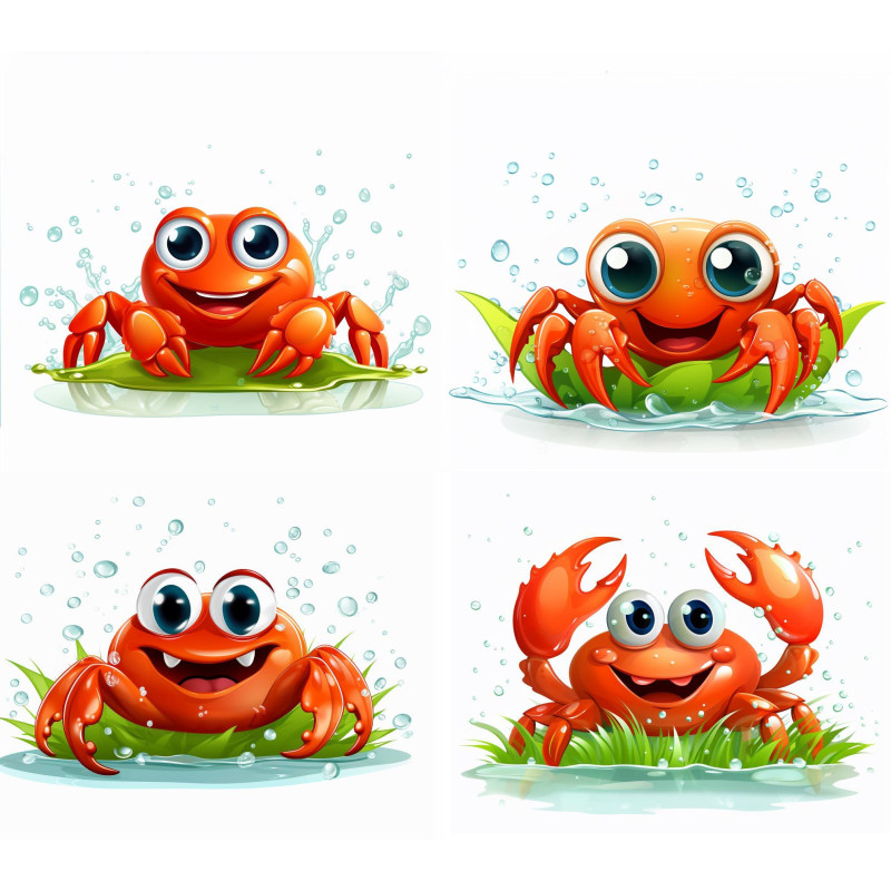 Rákos falmatrica | 8 + 40 db-os szett | 80 cm x 80 cm Rákos falmatrica | 8 + 40 db-os szett | 80 cm x 80 cm