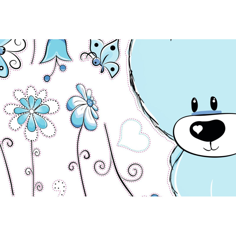 Maci kék virágokkal | 30 db-os szett | 70 cm x 45 cm-től