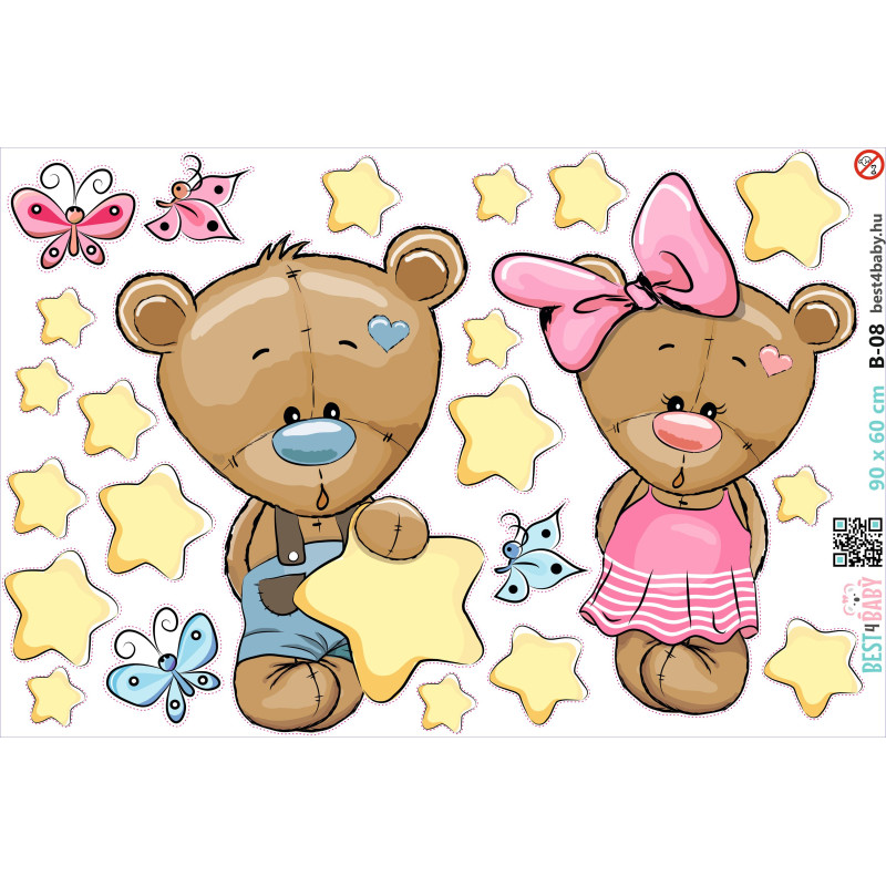 Macipár falmatrica, csillagos | 23 db-os szett | 70 cm x 45 cm-től