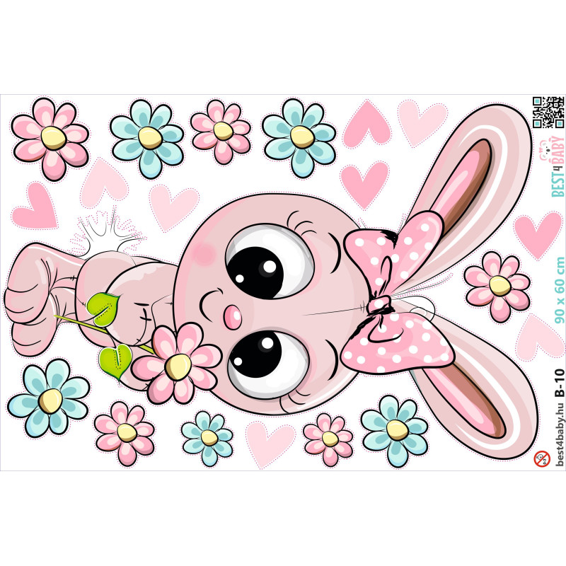 Nyuszis falmatrica | 20 db-os szett | 70 cm x 45 cm-től Nyuszis falmatrica | 20 db-os szett | 70 cm x 45 cm-től