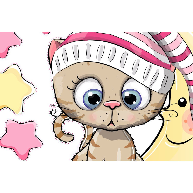 Cicás gyerek falmatrica, lány, prémium | 24 db-os szett | 70 cm x 45 cm-től