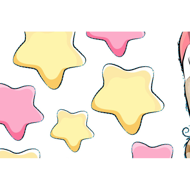 Cicás gyerek falmatrica, lány, prémium | 24 db-os szett | 70 cm x 45 cm-től