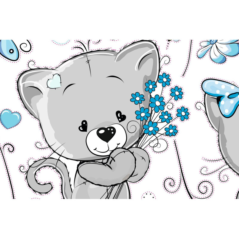 Cicás kisfiú gyerek falmatrica | 35 db-os szett | 70 cm x 45 cm-től Cicás kisfiú gyerek falmatrica | 35 db-os szett | 70 cm x 45 cm-től