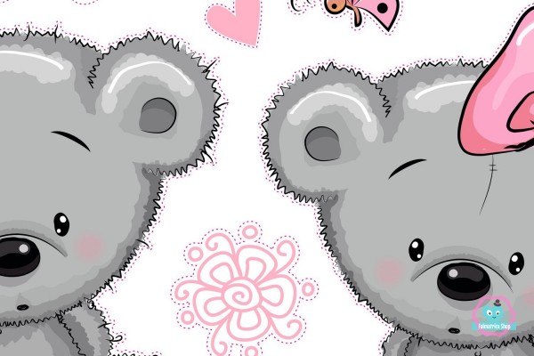 Koala kislány, pink  |  27 db-os szett | 70 cm x 45 cm-től