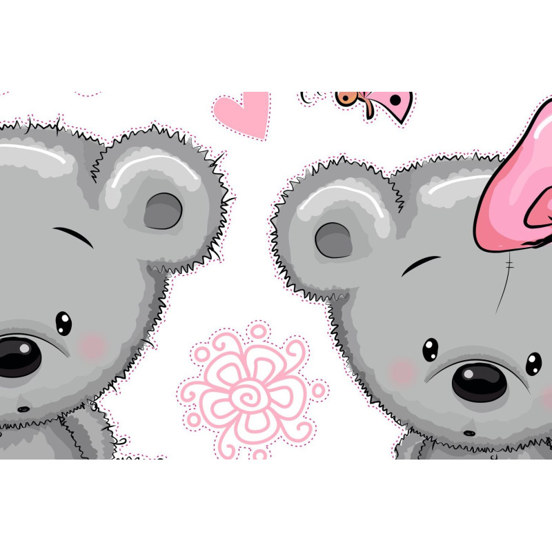 Koala kislány, pink | 27 db-os szett | 70 cm x 45 cm-től