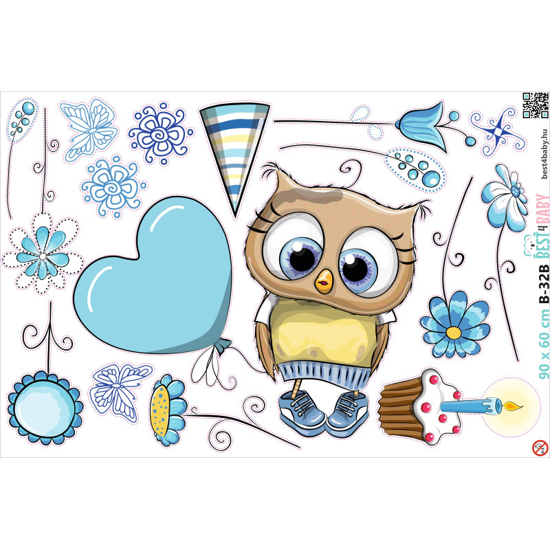 Bagoly lufival | 16 db-os szett | 70 cm x 45 cm-től