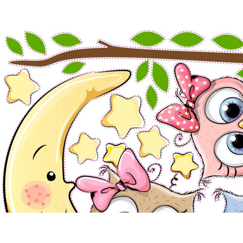 Bagoly kislány és kisfiú falmatrica csomag | 39 db-os szett | 70 cm x 45 cm-től Bagoly kislány és kisfiú falmatrica csomag | 39 db-os szett | 70 cm x 45 cm-től