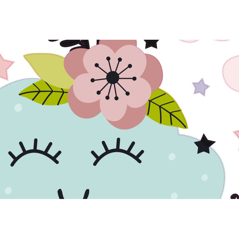 Felhős Good night my Angel feliratú falmatrica | 22 db-os szett | 70 cm x 45 cm-től