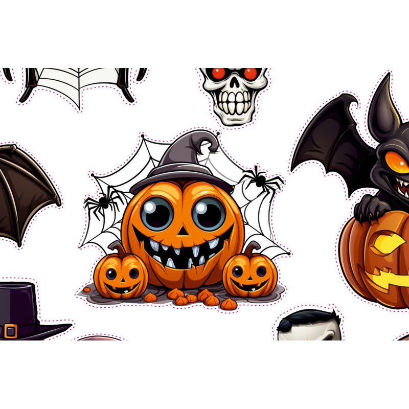 Halloweenes falmatrica csomag | 25 db-os szett | 70 cm x 45 cm-től
