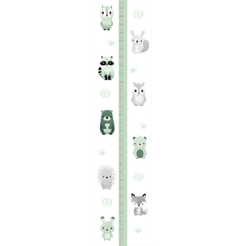 Erdei állatok magasságmérős falmatrica | 35 x 150 cm Erdei állatok magasságmérős falmatrica | 35 x 150 cm
