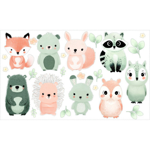 Erdei állatok falmatrica csomag | 100 x 60 cm Erdei állatok falmatrica csomag | 100 x 60 cm