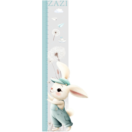 Nyuszi kisfiú magasságmérős falmatrica | 60 x 150 cm Nyuszi kisfiú magasságmérős falmatrica | 60 x 150 cm