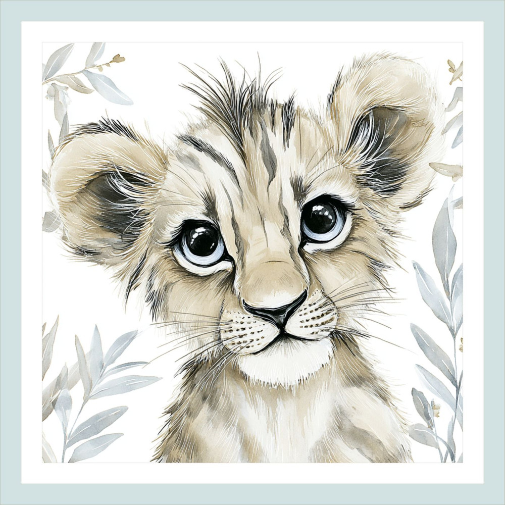 Tigris - Szafari állatos gyerek poszter | 50 cm x 50 cm