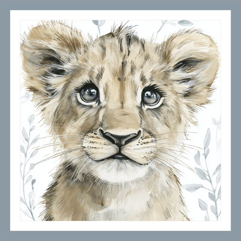 Tigrises - Szafari állatos gyerek poszter | 50 cm x 50 cm