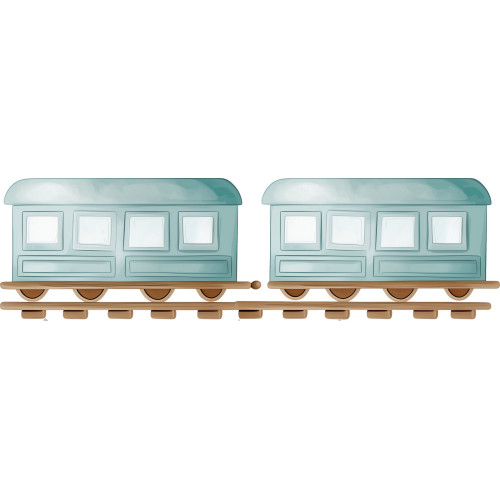 Vonat vagonok falmatrica gyerekszobába