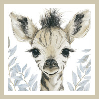 Zebra - Szafari állatos gyerek poszter | 50 cm x 50 cm