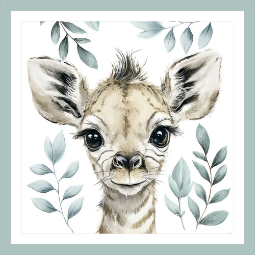 Zebrás - Szafari állatos gyerek poszter | 50 cm x 50 cm