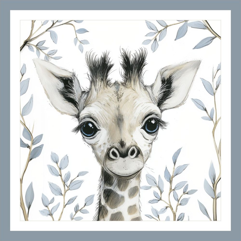 Zsiráf - Szafari állatos gyerek poszter | 50 cm x 50 cm Zsiráf - Szafari állatos gyerek poszter | 50 cm x 50 cm
