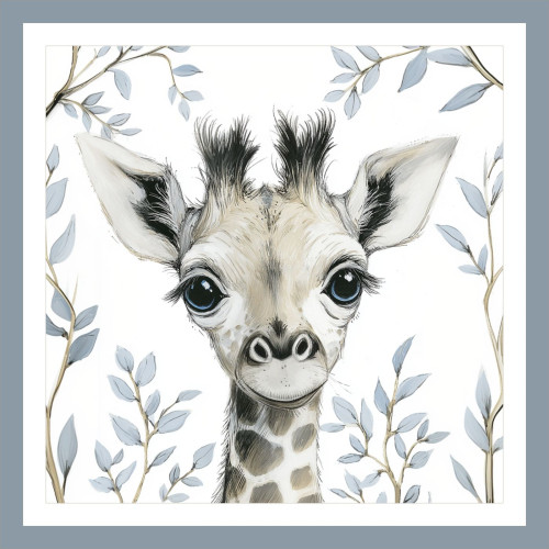 Zsiráf - Szafari állatos gyerek poszter | 50 cm x 50 cm Zsiráf - Szafari állatos gyerek poszter | 50 cm x 50 cm