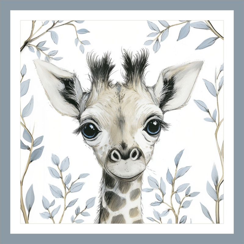 Zsiráf - Szafari állatos gyerek poszter | 50 cm x 50 cm Zsiráf - Szafari állatos gyerek poszter | 50 cm x 50 cm