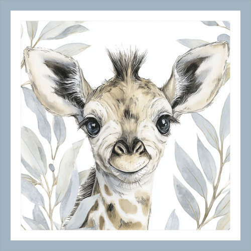 Zsiráfos - Szafari állatos gyerek poszter | 50 cm x 50 cm Zsiráfos - Szafari állatos gyerek poszter | 50 cm x 50 cm