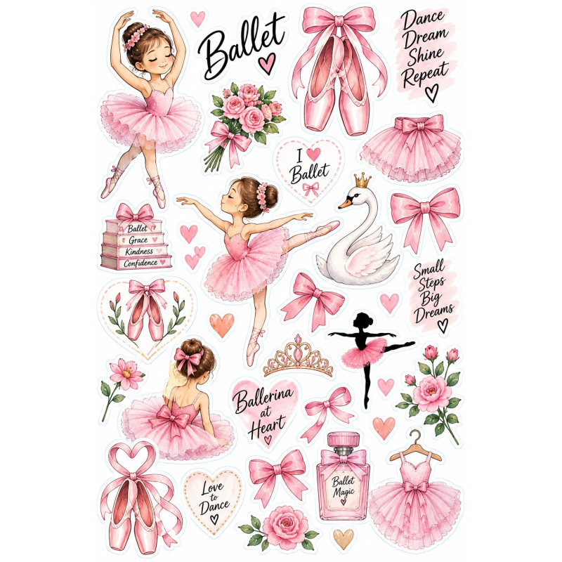Balerinás faldekoráció szett – pink Ballet Girl