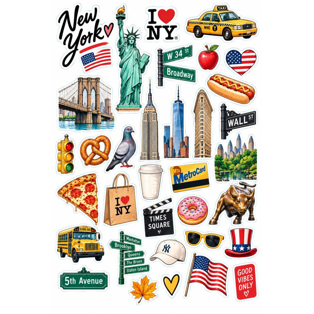 New York utazós faldekoráció szett – NYC városi motívumok New York utazós faldekoráció szett – NYC városi motívumok