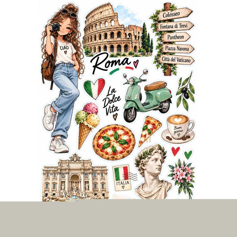 Róma utazós faldekoráció szett – Colosseum és Trevi-kút Róma utazós faldekoráció szett – Colosseum és Trevi-kút