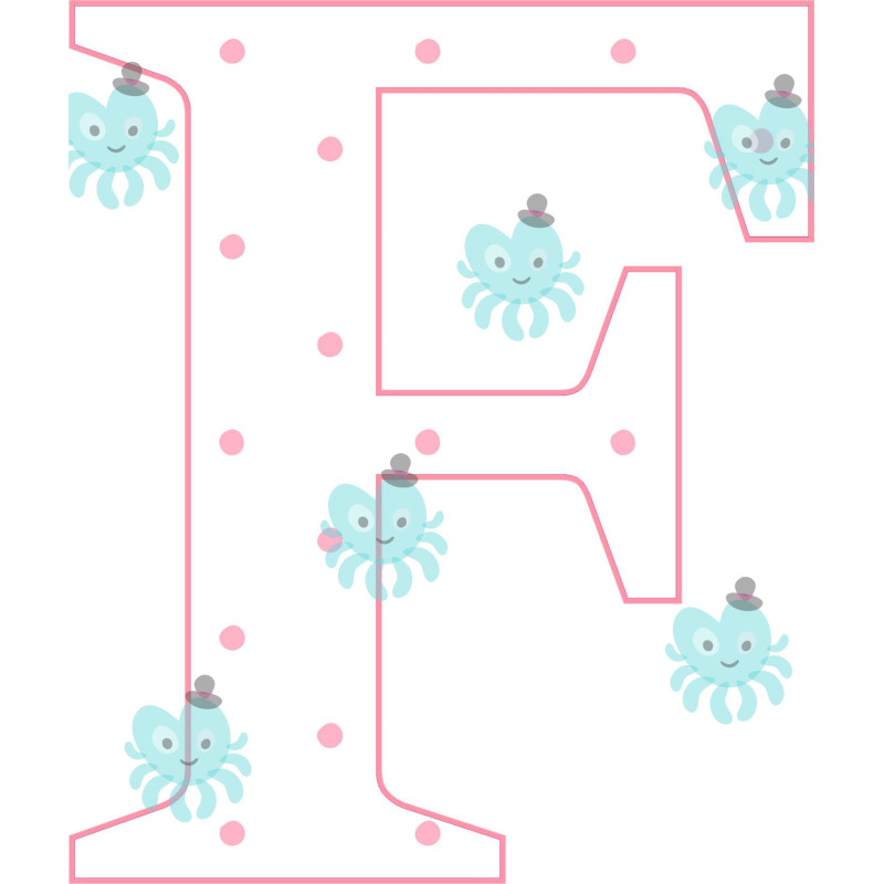 F betű falmatrica | 16 cm magas