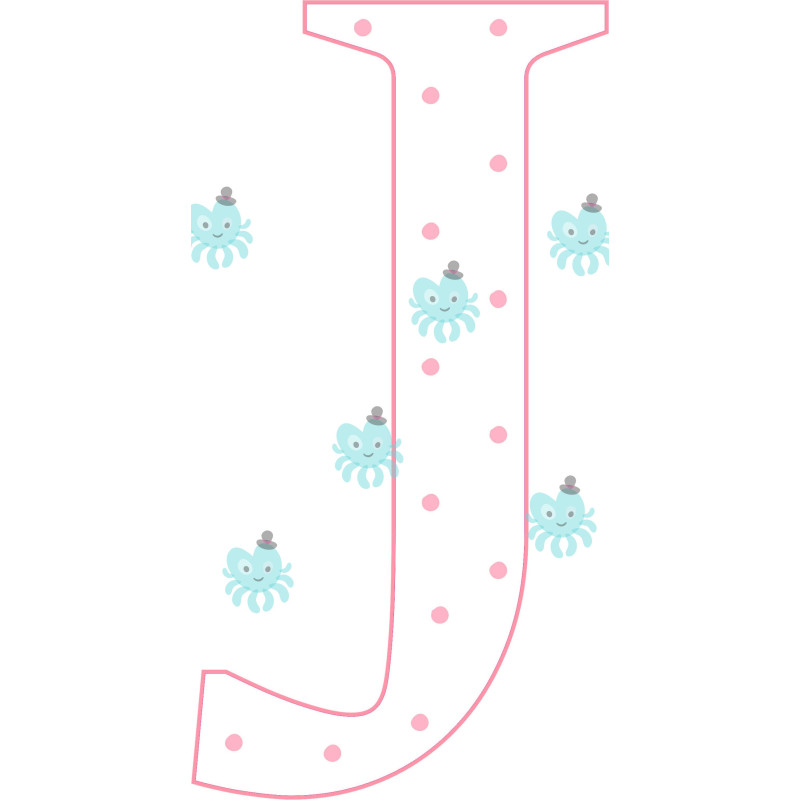 J betű falmatrica | 16 cm magas