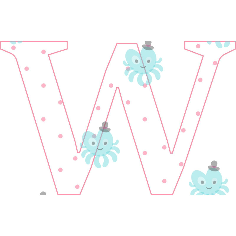 W betű falmatrica | 16 cm magas W betű falmatrica | 16 cm magas