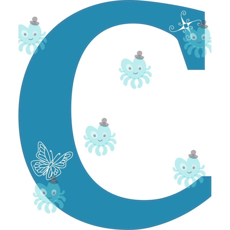 C betű falmatrica | 16 cm magas