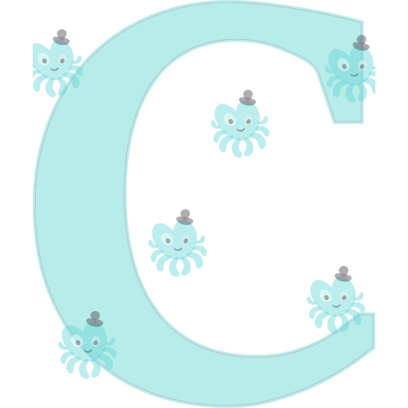 C betű falmatrica | 16 cm magas