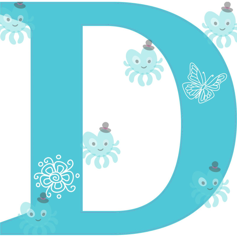 D betű falmatrica | 16 cm magas