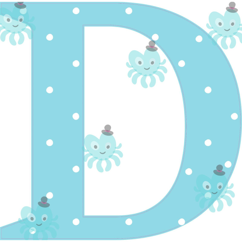 D betű falmatrica | 16 cm magas