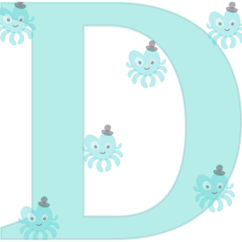 D betű falmatrica | 16 cm magas