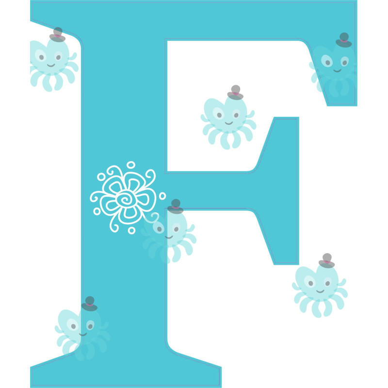 F betű falmatrica | 16 cm magas