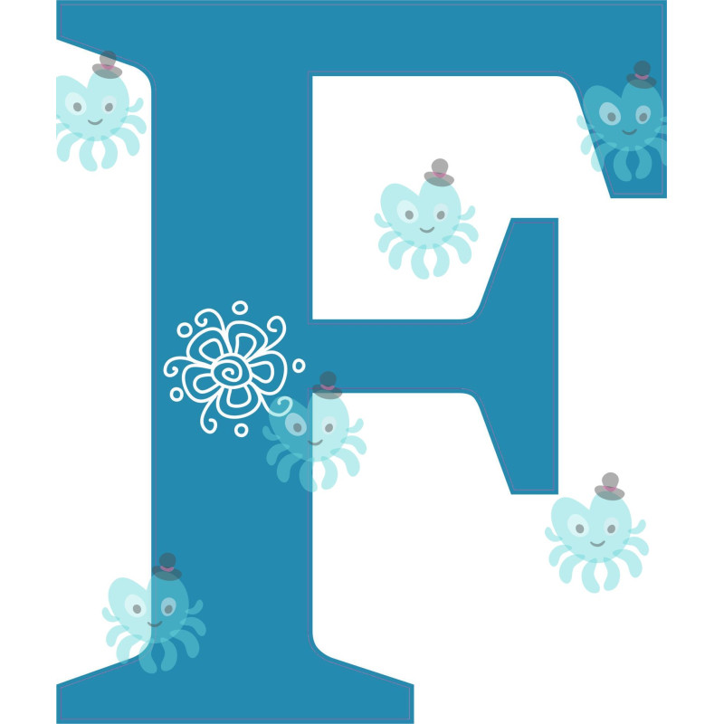 F betű falmatrica | 16 cm magas